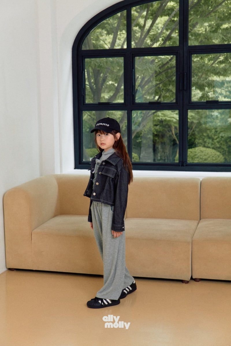 Ellymolly - Korean Children Fashion - #fashionkids - Non Fade Crop Denim Jacket - 10