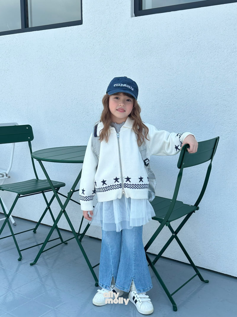 Ellymolly - Korean Children Fashion - #fashionkids - Slit Bootscut Denim Pants - 4