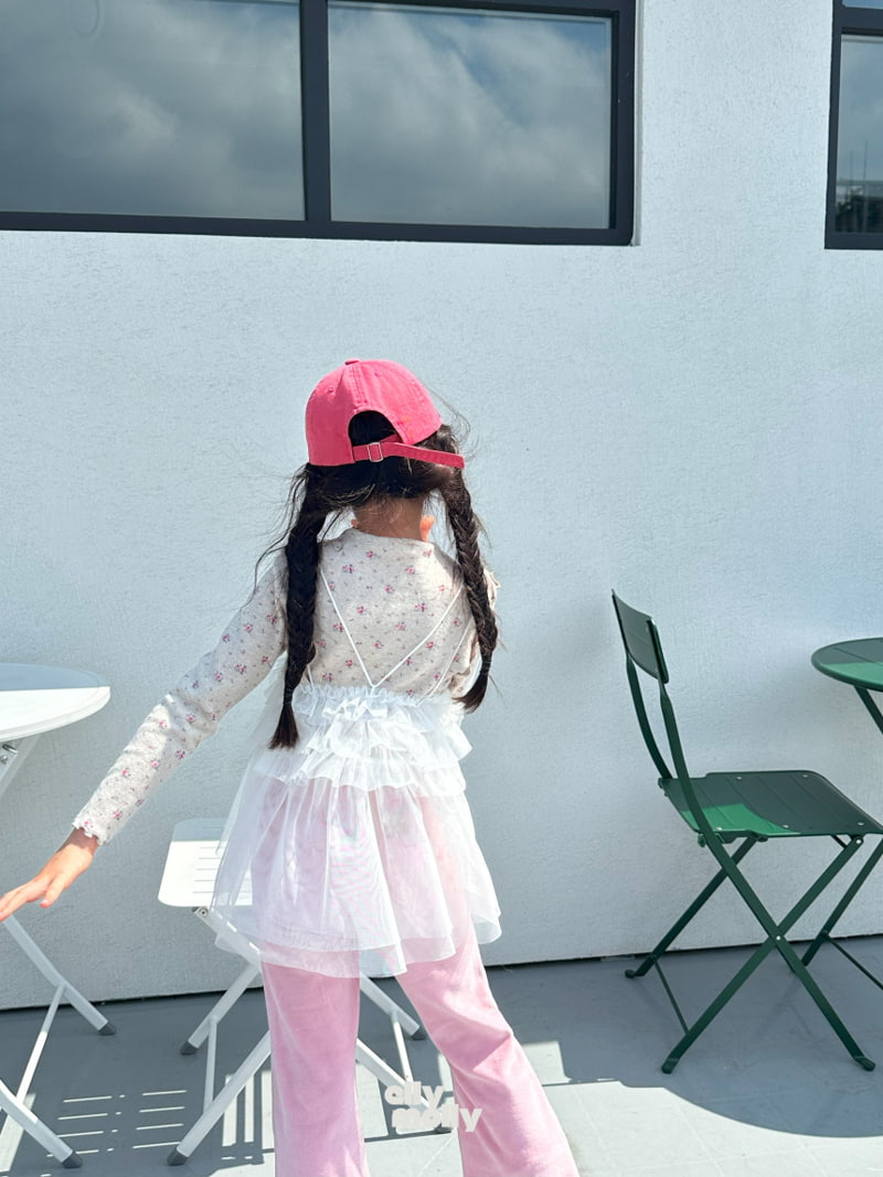 Ellymolly - Korean Children Fashion - #fashionkids - Sand Flower Wave Tee - 4