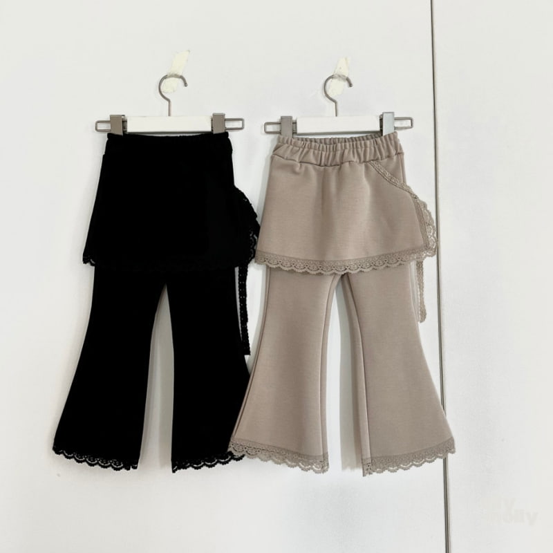 Ellymolly - Korean Children Fashion - #kidsshorts - Laurant Wrap Bootscut Pants