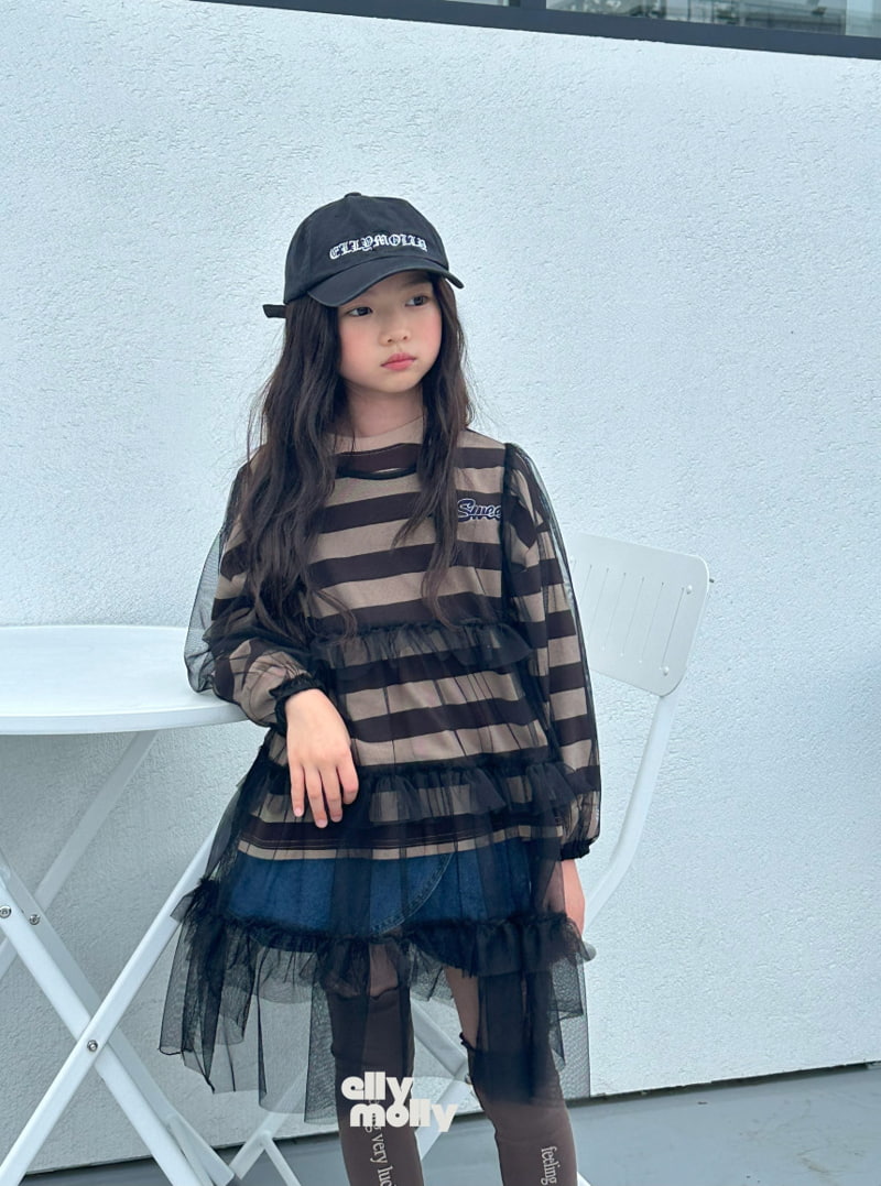 Ellymolly - Korean Children Fashion - #kidsstore - Sweet Stripe Tee - 8