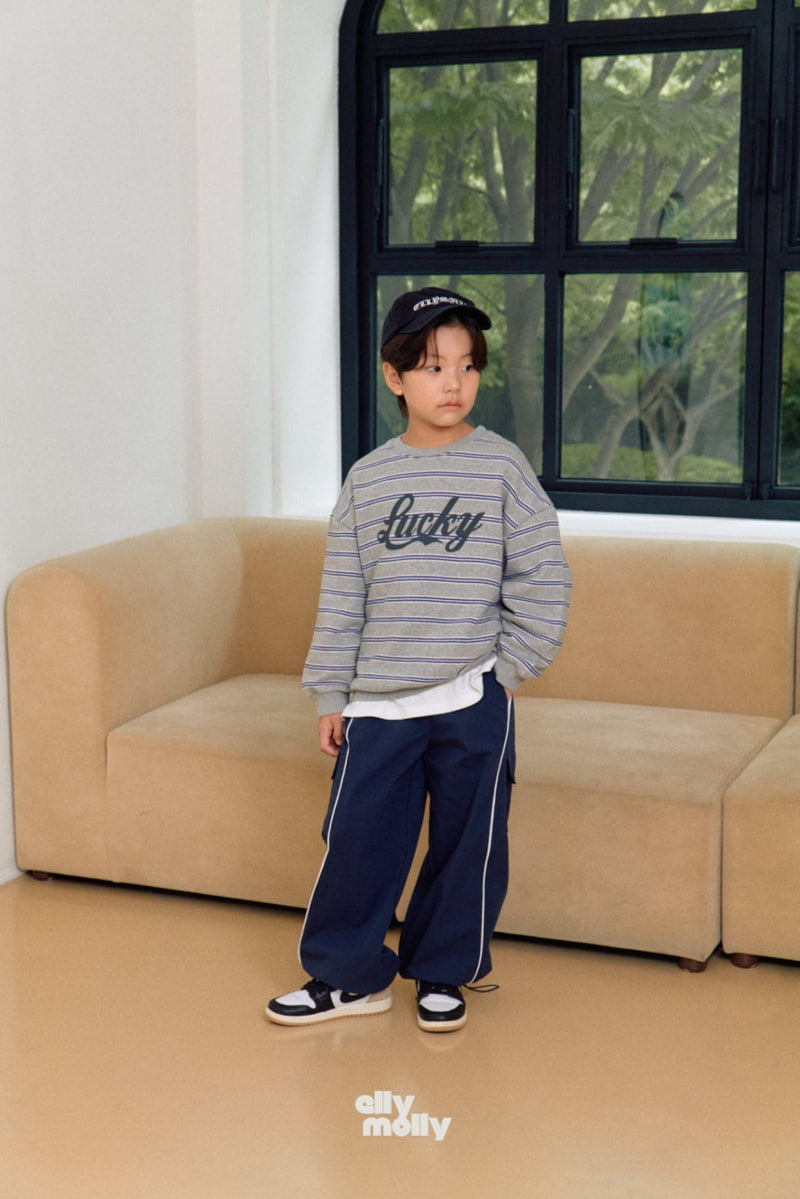 Ellymolly - Korean Children Fashion - #kidzfashiontrend - Lucky Stripe Sweatshirts - 5