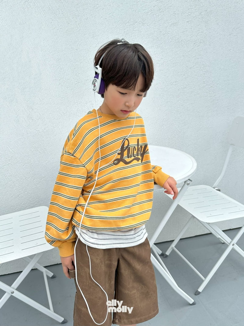 Ellymolly - Korean Children Fashion - #littlefashionista - Lucky Stripe Sweatshirts - 7