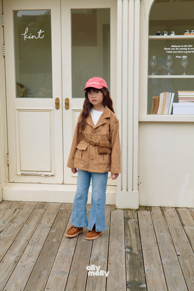 Ellymolly - Korean Children Fashion - #magicofchildhood - Slit Bootscut Denim Pants - 9