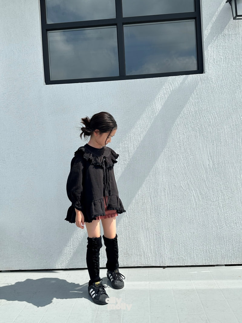 Ellymolly - Korean Children Fashion - #magicofchildhood - Coco Frill Leather Shorts - 4