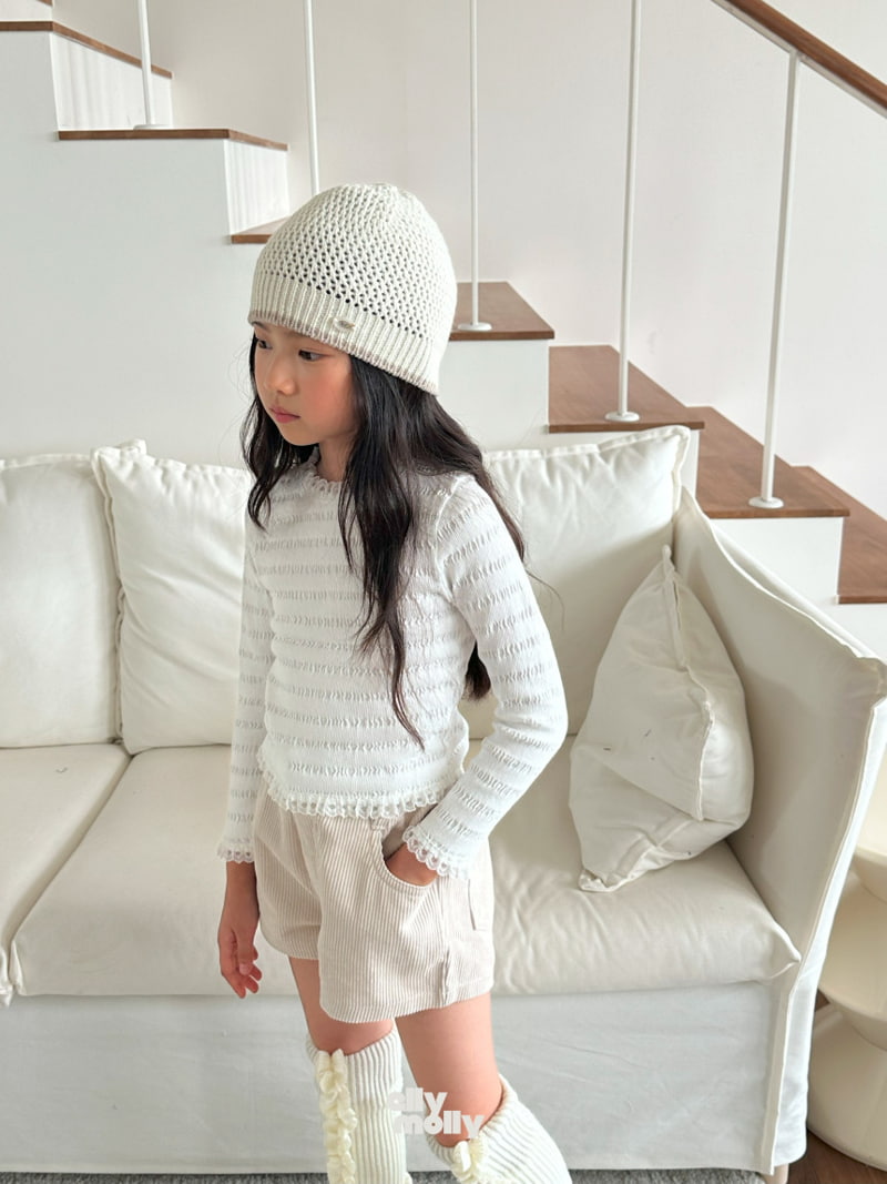 Ellymolly - Korean Children Fashion - #minifashionista - Butter Corduroy Shorts - 3