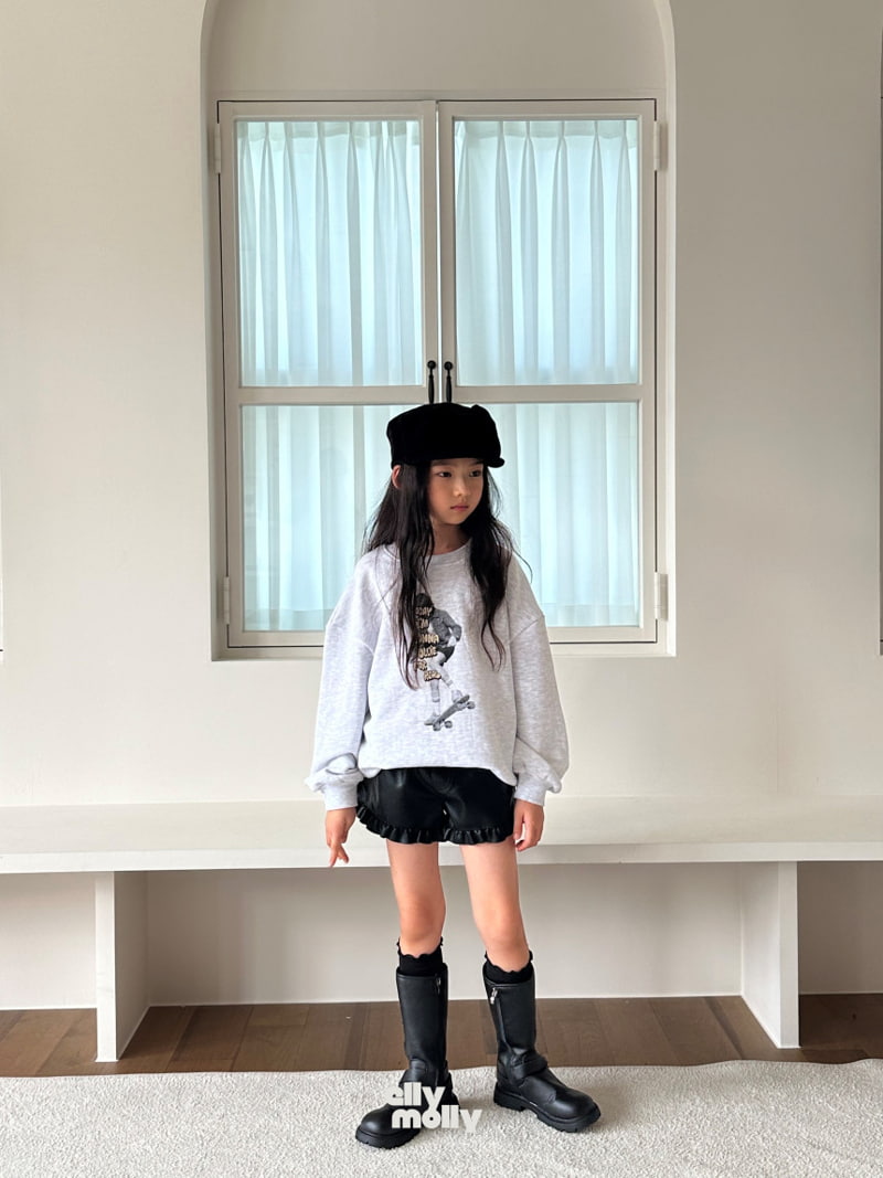 Ellymolly - Korean Children Fashion - #prettylittlegirls - Coco Frill Leather Shorts - 5