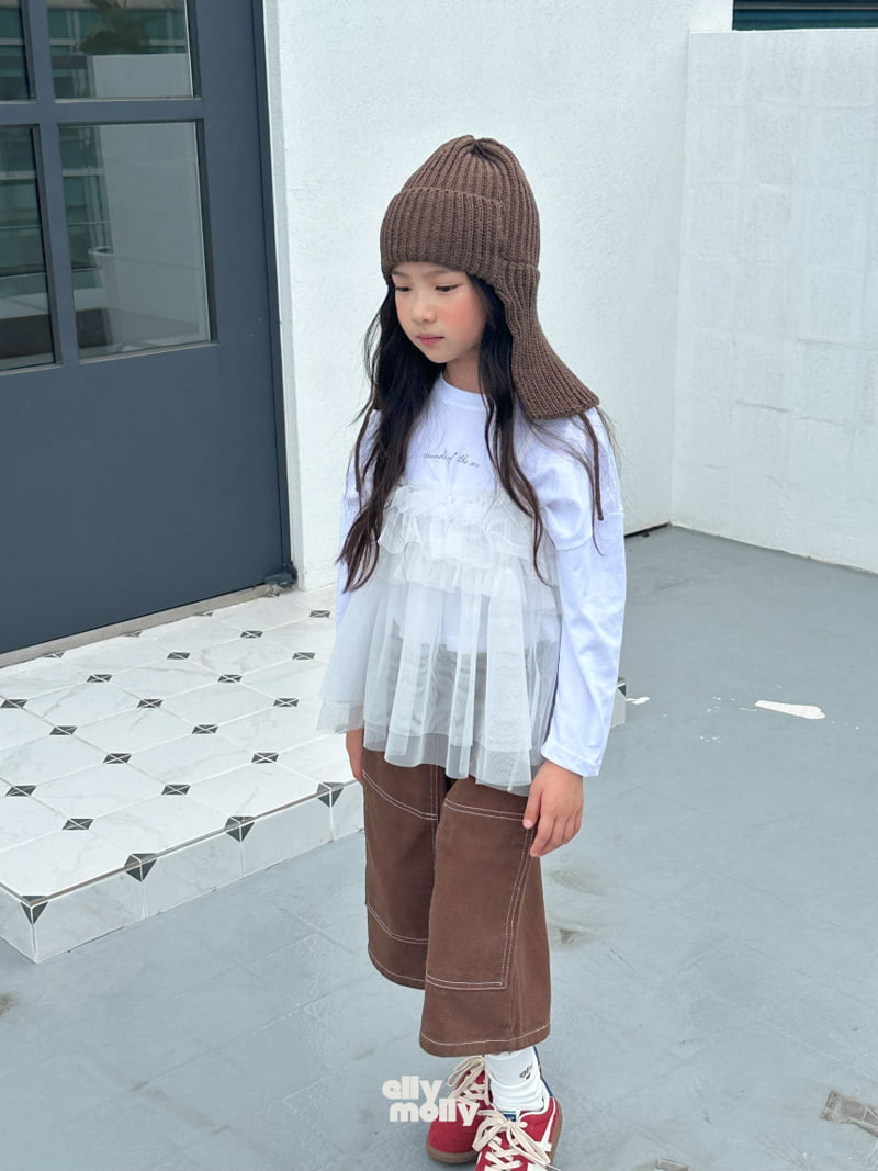 Ellymolly - Korean Children Fashion - #todddlerfashion - Siluette Smocked Tee - 7