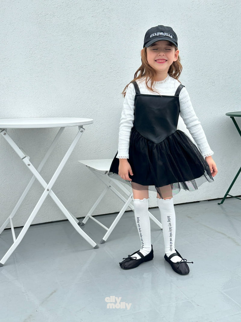 Ellymolly - Korean Children Fashion - #toddlerclothing - Leater Chacha One-piece - 5