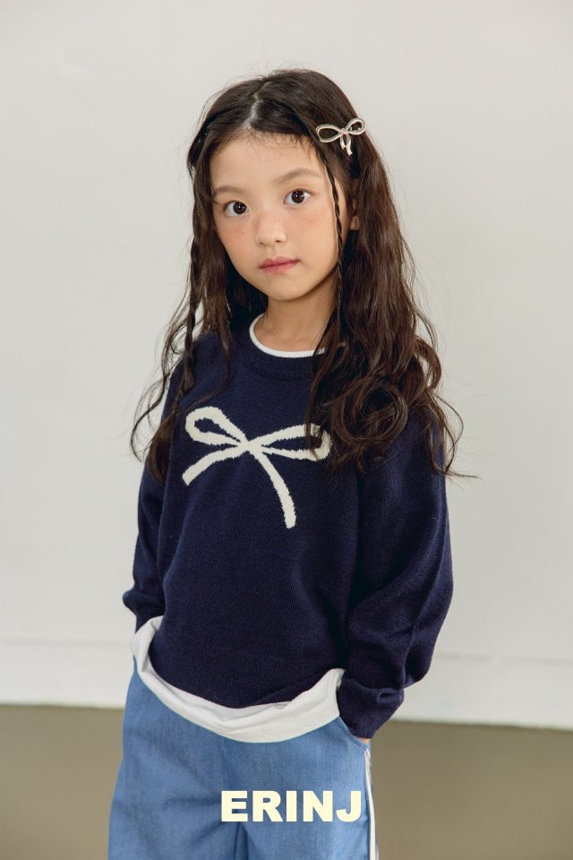 Erin J - Korean Children Fashion - #designkidswear - Ribbon Knit Round Top - 9