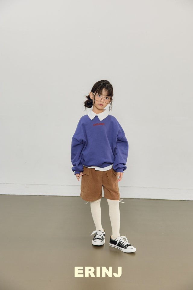 Erin J - Korean Children Fashion - #fashionkids - Corduroy Cargo Half Pants - 3