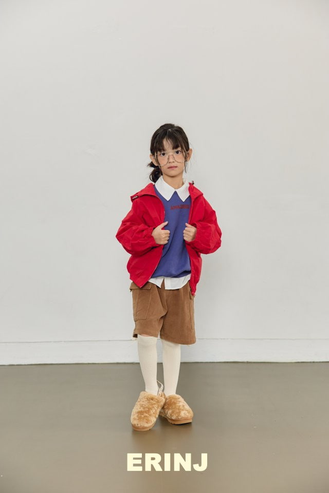 Erin J - Korean Children Fashion - #kidzfashiontrend - Corduroy Cargo Half Pants - 6