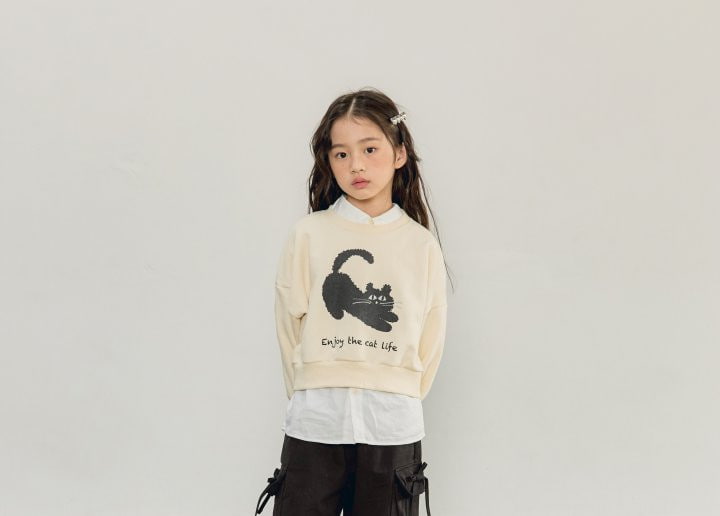 Erin J - Korean Children Fashion - #minifashionista - Cat Sweatshirts - 6