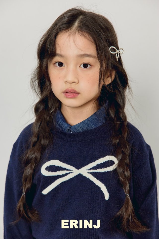 Erin J - Korean Children Fashion - #prettylittlegirls - Ribbon Knit Round Top - 4