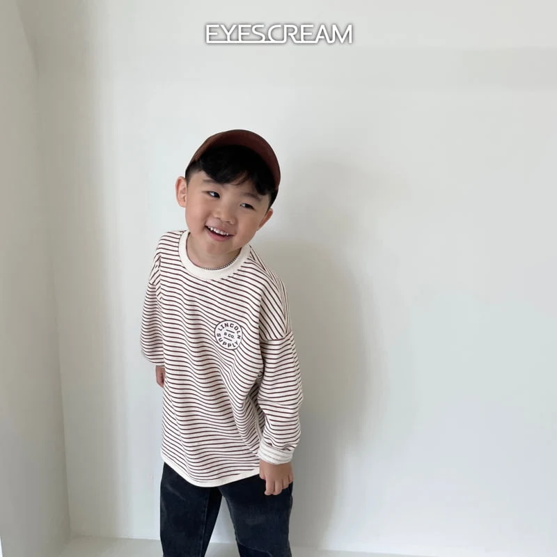 Eyescream - Korean Children Fashion - #kidsshorts - Lincoln Stripe Tee - 12