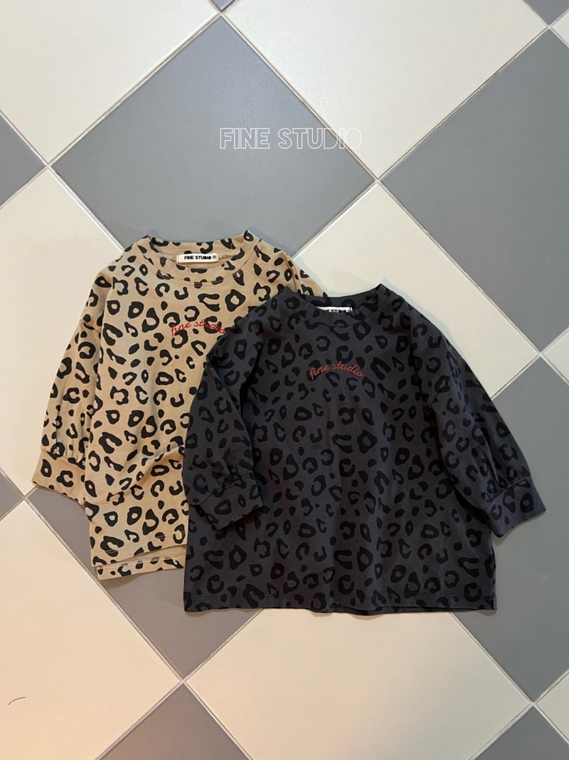 Fine-Studio - Korean Children Fashion - #kidsstore - Hoho Leopard Span Tee