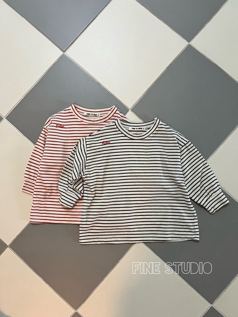 Fine-Studio - Korean Children Fashion - #magicofchildhood - Pingpong Stripe Tee