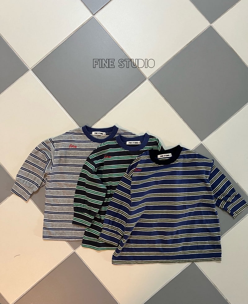 Fine-Studio - Korean Children Fashion - #magicofchildhood - Seven Stripe Tee