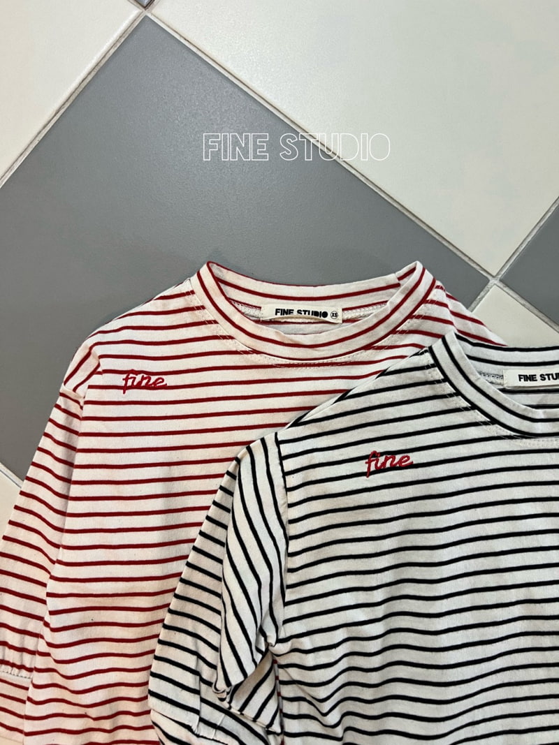 Fine-Studio - Korean Children Fashion - #minifashionista - Pingpong Stripe Tee - 2