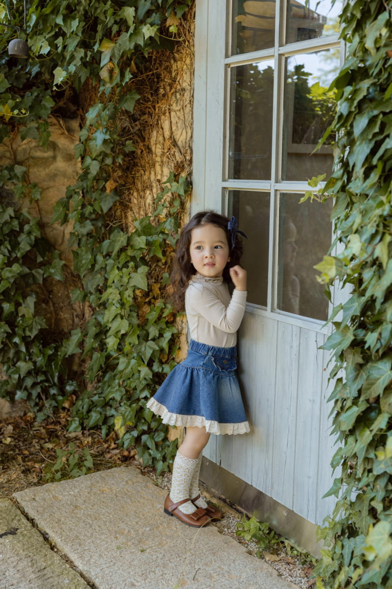 Flo - Korean Children Fashion - #toddlerclothing - Jur Denim Skirt - 5