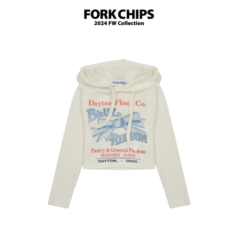 Fork Chips - Korean Children Fashion - #Kfashion4kids - Blue Ribbon Hood Top