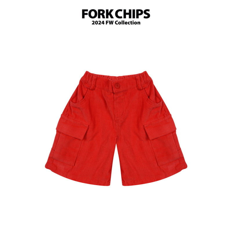 Fork Chips - Korean Children Fashion - #Kfashion4kids - Hunter Corduroy Half Pants - 2