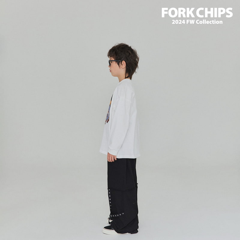 Fork Chips - Korean Children Fashion - #Kfashion4kids - Cross Eyelet Pants - 9