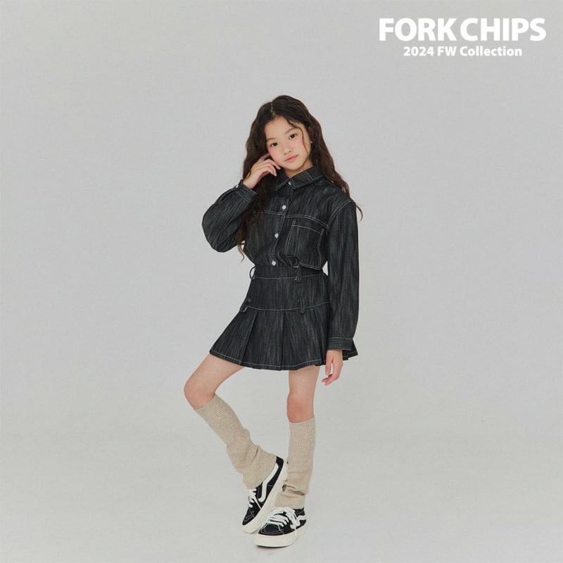 Fork Chips - Korean Children Fashion - #Kfashion4kids - Ov Belt Skirt - 11