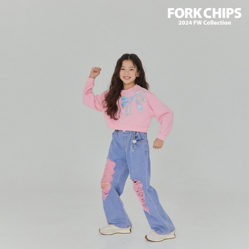 Fork Chips - Korean Children Fashion - #Kfashion4kids - Punky Vintage Denim Pants - 7