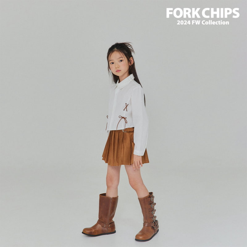 Fork Chips - Korean Children Fashion - #childofig - Smooth Belt Skirt - 7