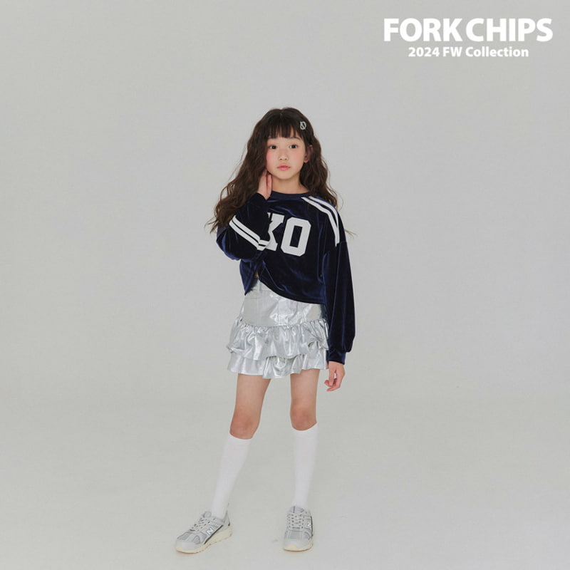 Fork Chips - Korean Children Fashion - #childofig - XO Velvet Tee - 5