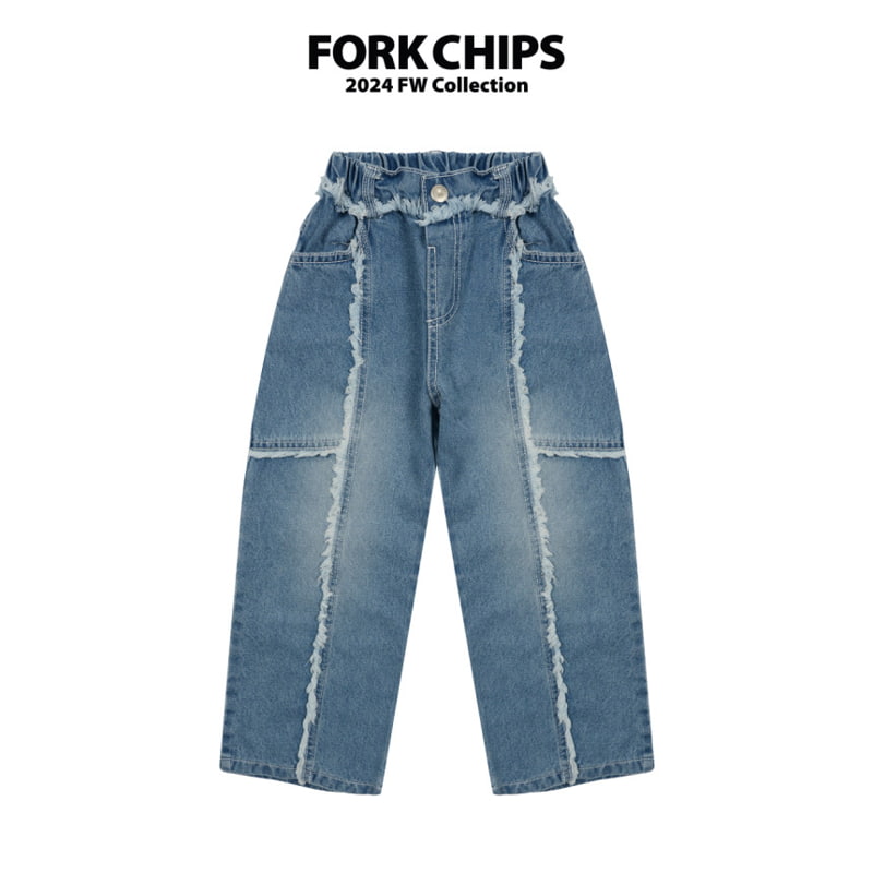 Fork Chips - Korean Children Fashion - #childofig - Tessel Denim Pants