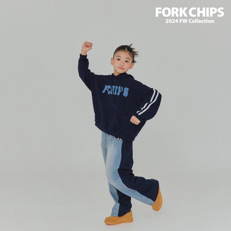 Fork Chips - Korean Children Fashion - #childofig - Love Mix Denim Pants - 8