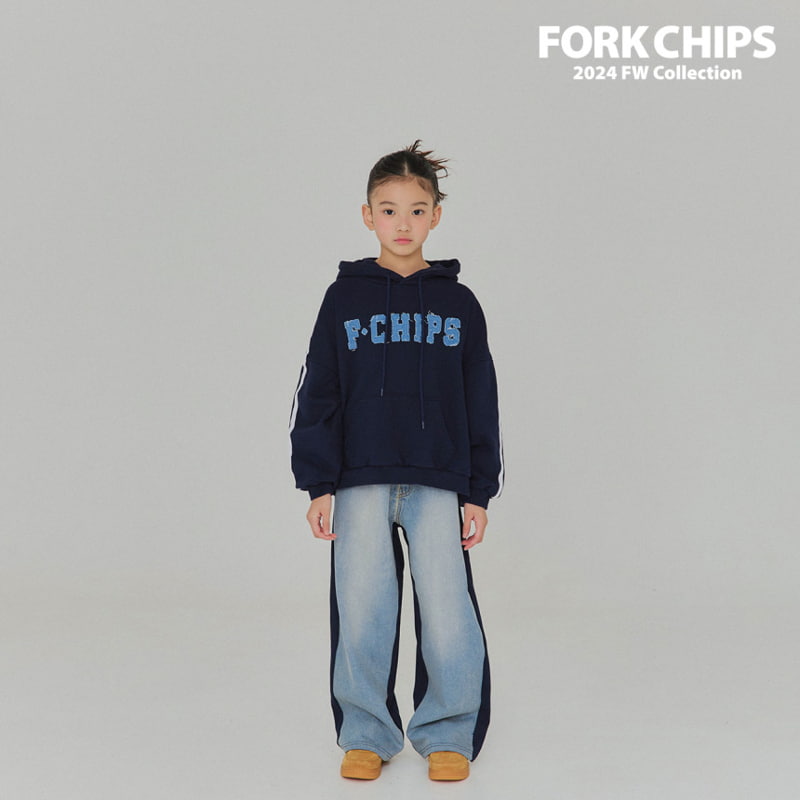 Fork Chips - Korean Children Fashion - #childofig - Love Mix Denim Pants - 9