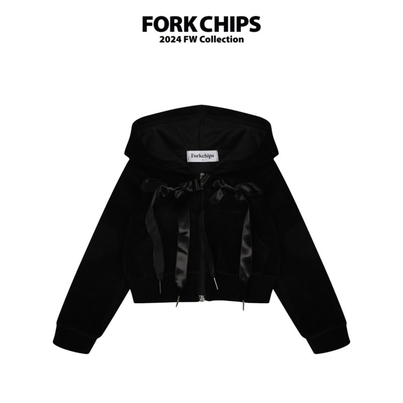 Fork Chips - Korean Children Fashion - #childofig - High Teen Hood Zip-up