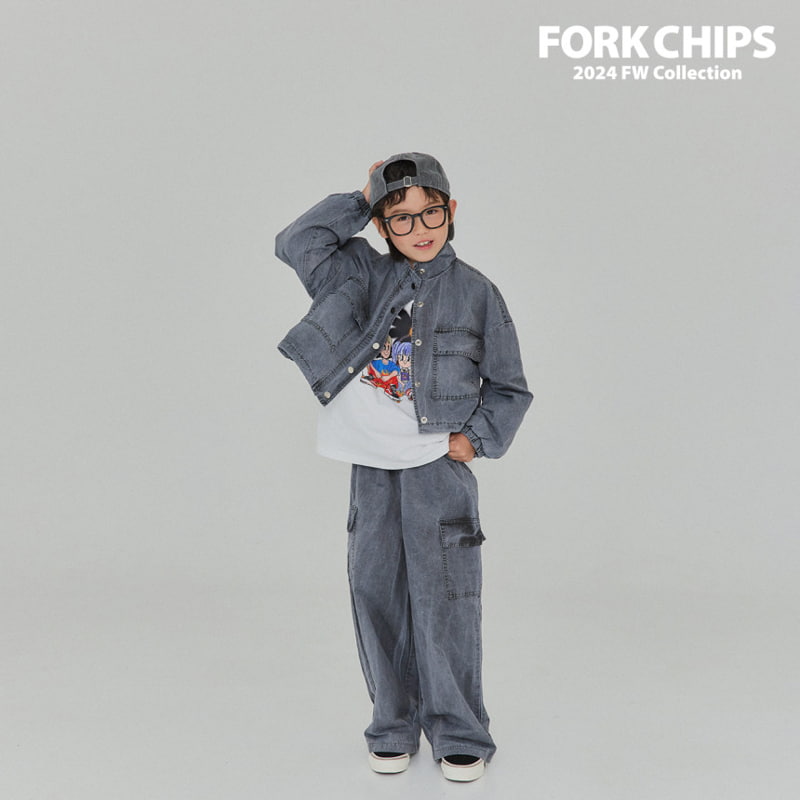 Fork Chips - Korean Children Fashion - #childrensboutique - Working Cargo Pants - 3