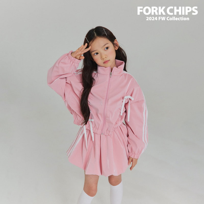 Fork Chips - Korean Children Fashion - #childrensboutique - Silky Tape Zip-up - 8