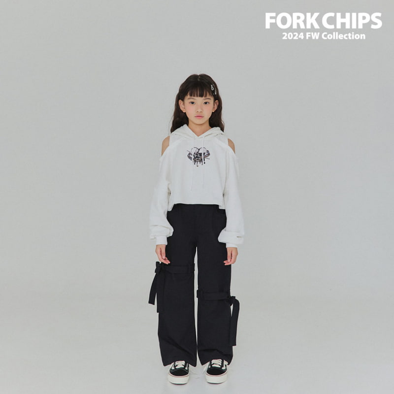 Fork Chips - Korean Children Fashion - #childrensboutique - Strap Wide Pants - 7