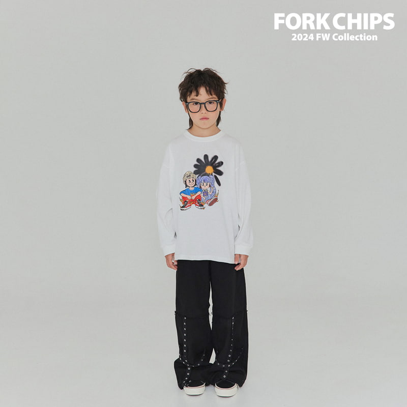 Fork Chips - Korean Children Fashion - #childrensboutique - Cross Eyelet Pants - 2