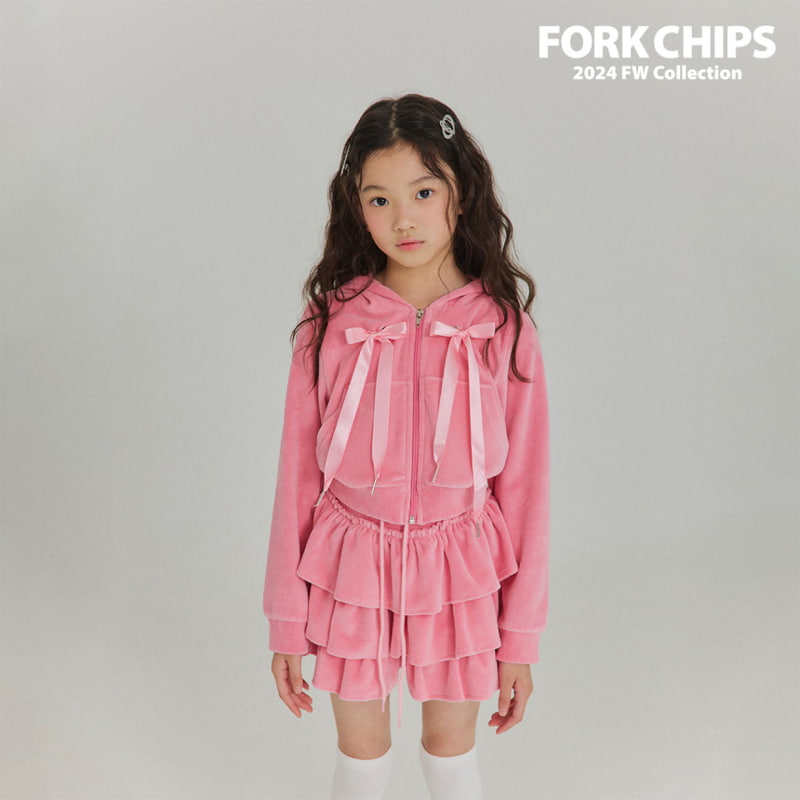 Fork Chips - Korean Children Fashion - #childrensboutique - High Teen Hood Zip-up - 3