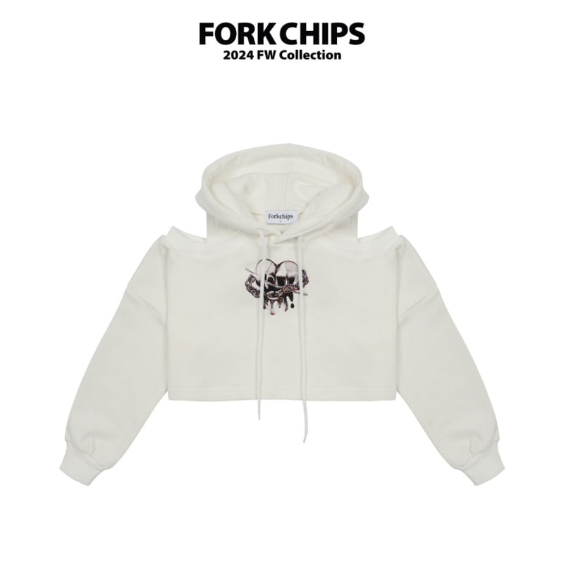 Fork Chips - Korean Children Fashion - #childrensboutique - Love Chain Hood Top