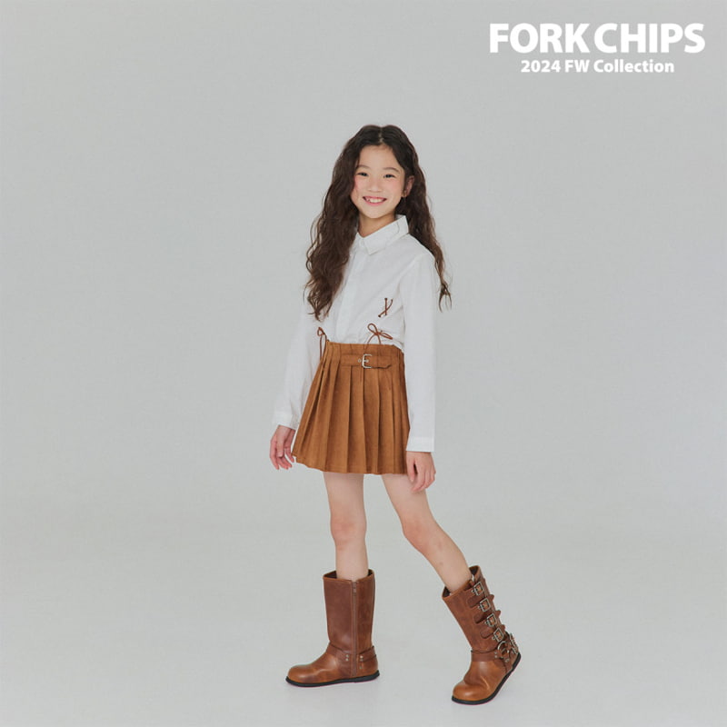 Fork Chips - Korean Children Fashion - #designkidswear - Smooth Belt Skirt - 9