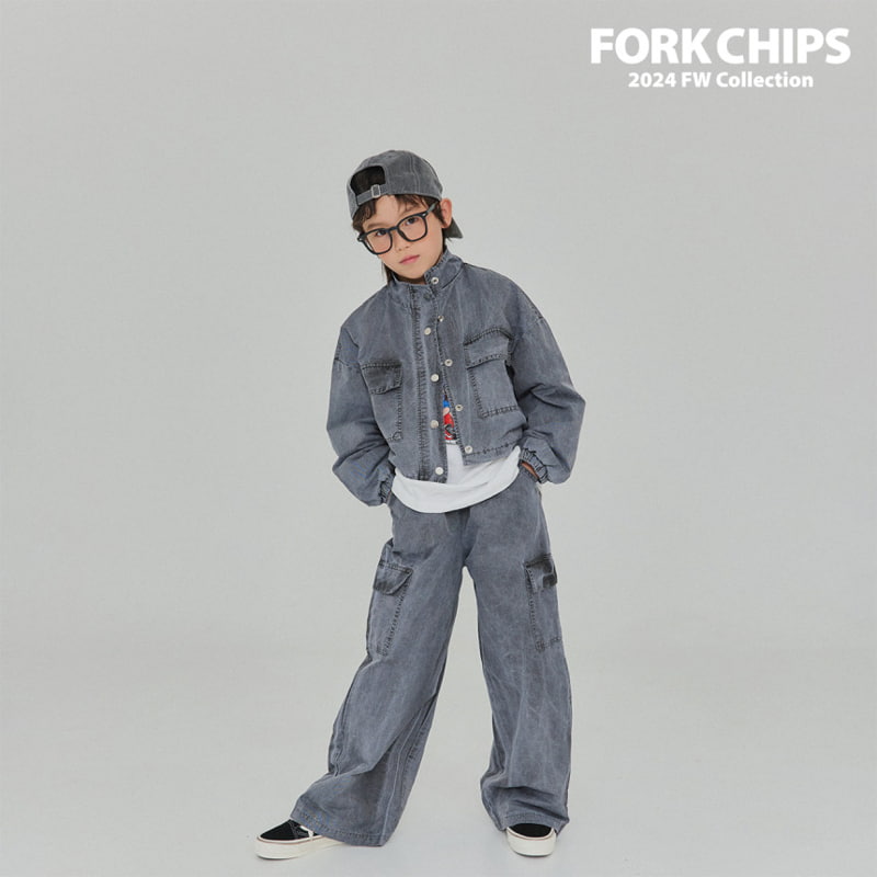 Fork Chips - Korean Children Fashion - #childrensboutique - Working Cargo Pants - 4