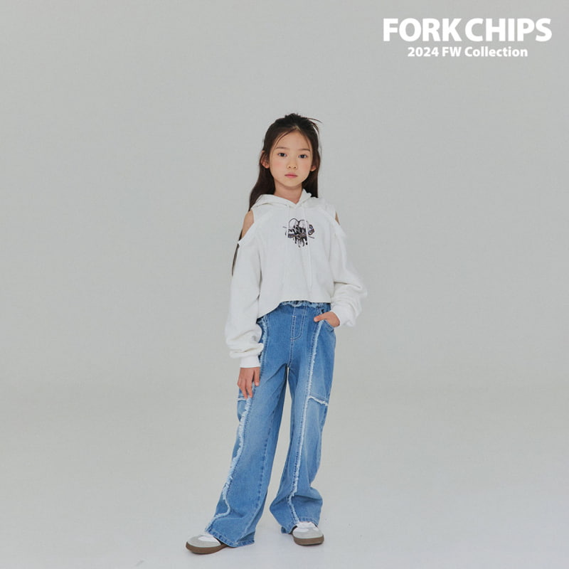 Fork Chips - Korean Children Fashion - #designkidswear - Tessel Denim Pants - 3