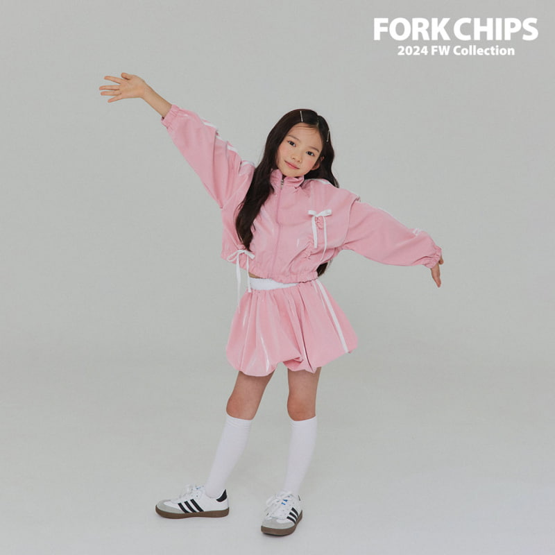 Fork Chips - Korean Children Fashion - #designkidswear - Silky Tape Zip-up - 9