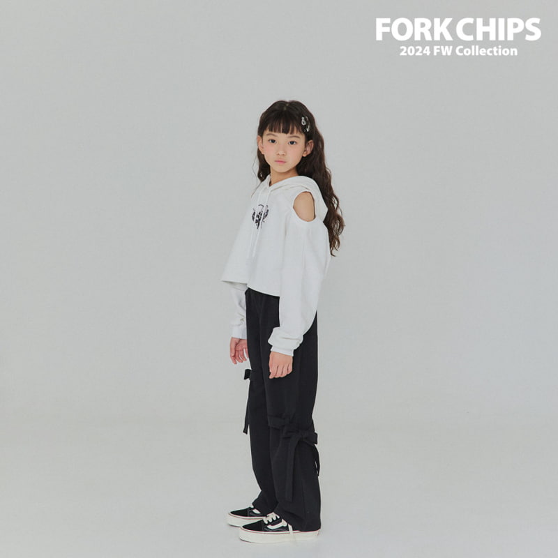 Fork Chips - Korean Children Fashion - #designkidswear - Strap Wide Pants - 8