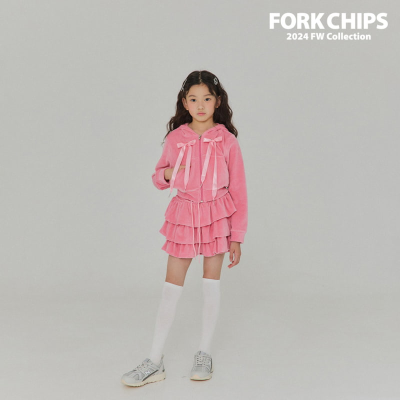 Fork Chips - Korean Children Fashion - #childrensboutique - High Teen Hood Zip-up - 4