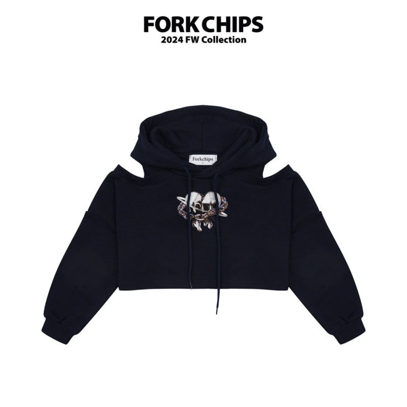 Fork Chips - Korean Children Fashion - #designkidswear - Love Chain Hood Top - 2