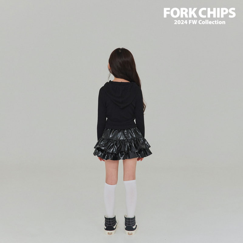 Fork Chips - Korean Children Fashion - #discoveringself - Blue Ribbon Hood Top - 12