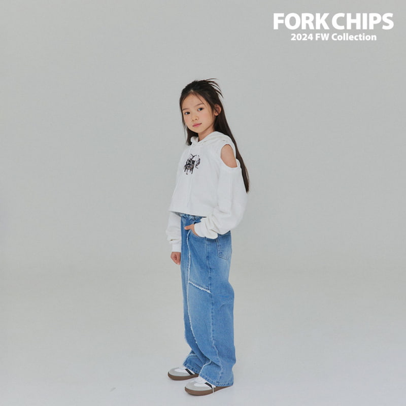 Fork Chips - Korean Children Fashion - #designkidswear - Tessel Denim Pants - 4